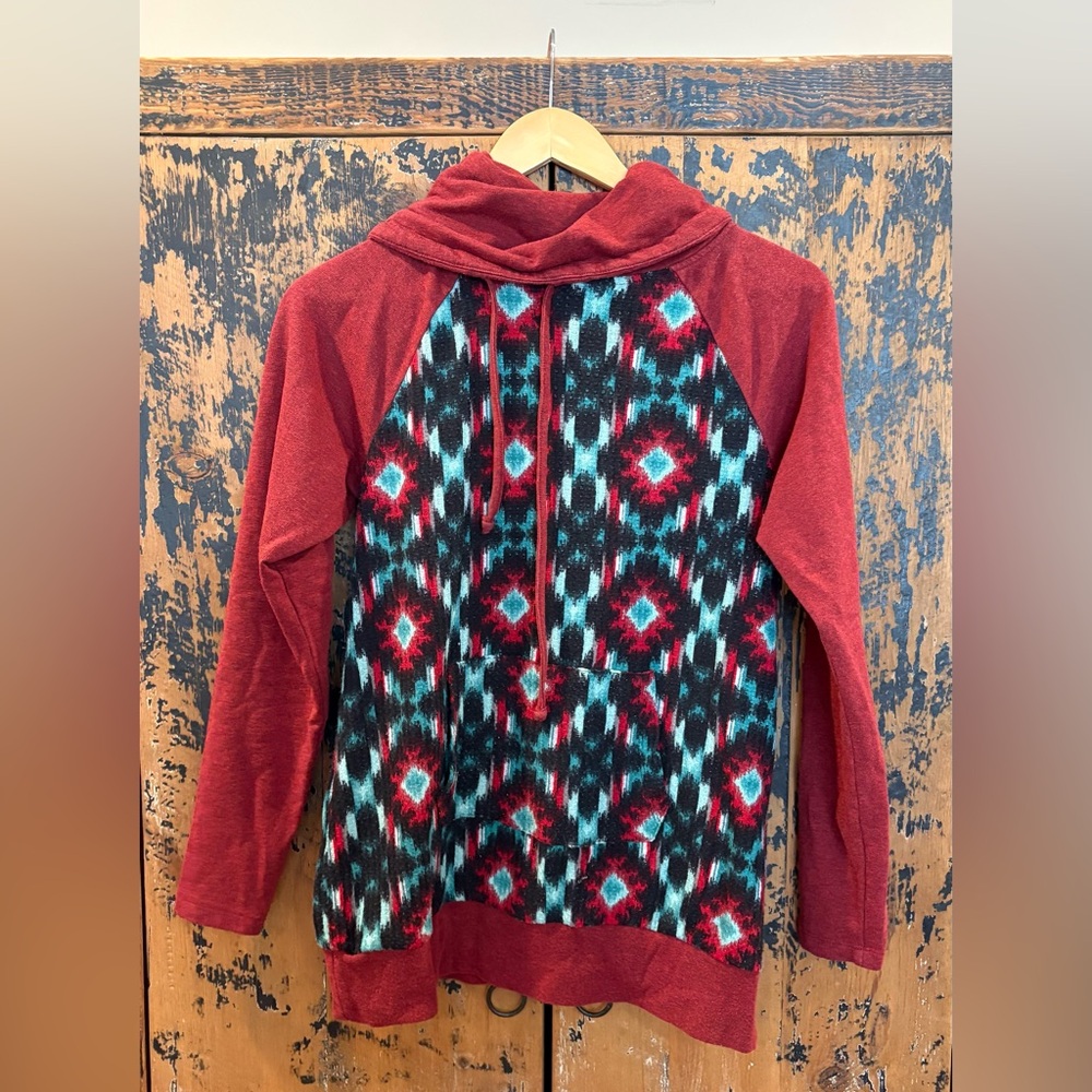 Women’s Red Patterned Sweater